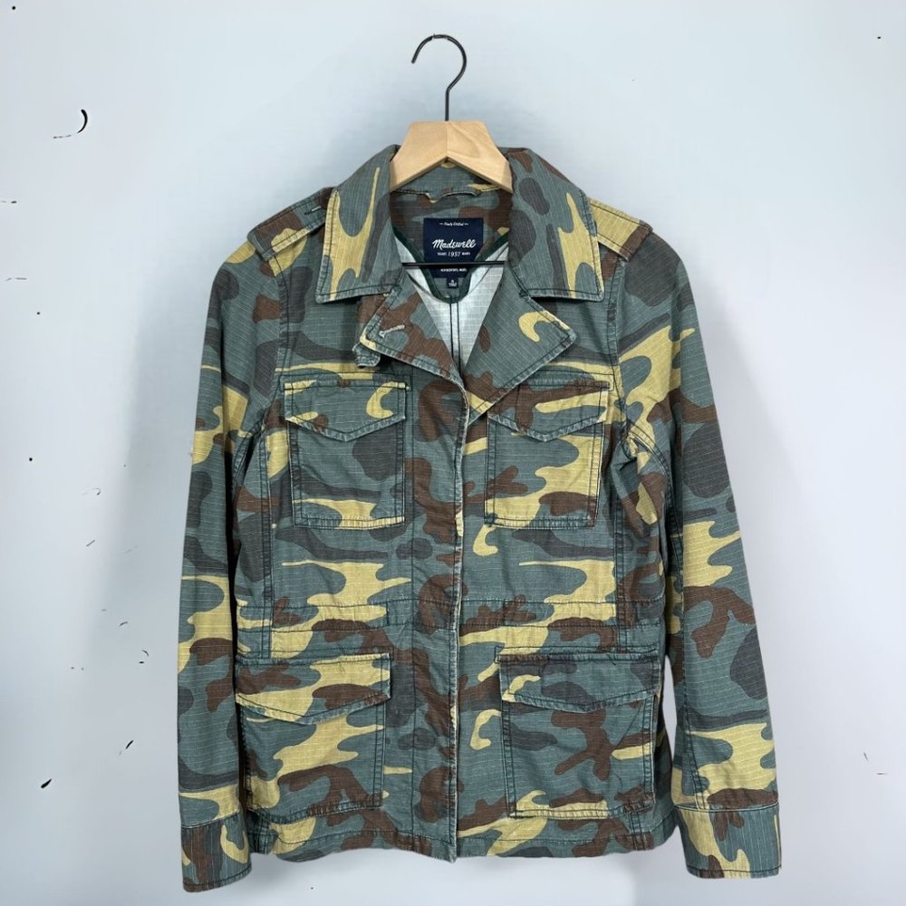 Madewell Outbound Long Sleeve Button Up Camo Utility Jacket Size S